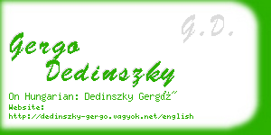 gergo dedinszky business card